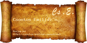 Csontos Emilián névjegykártya